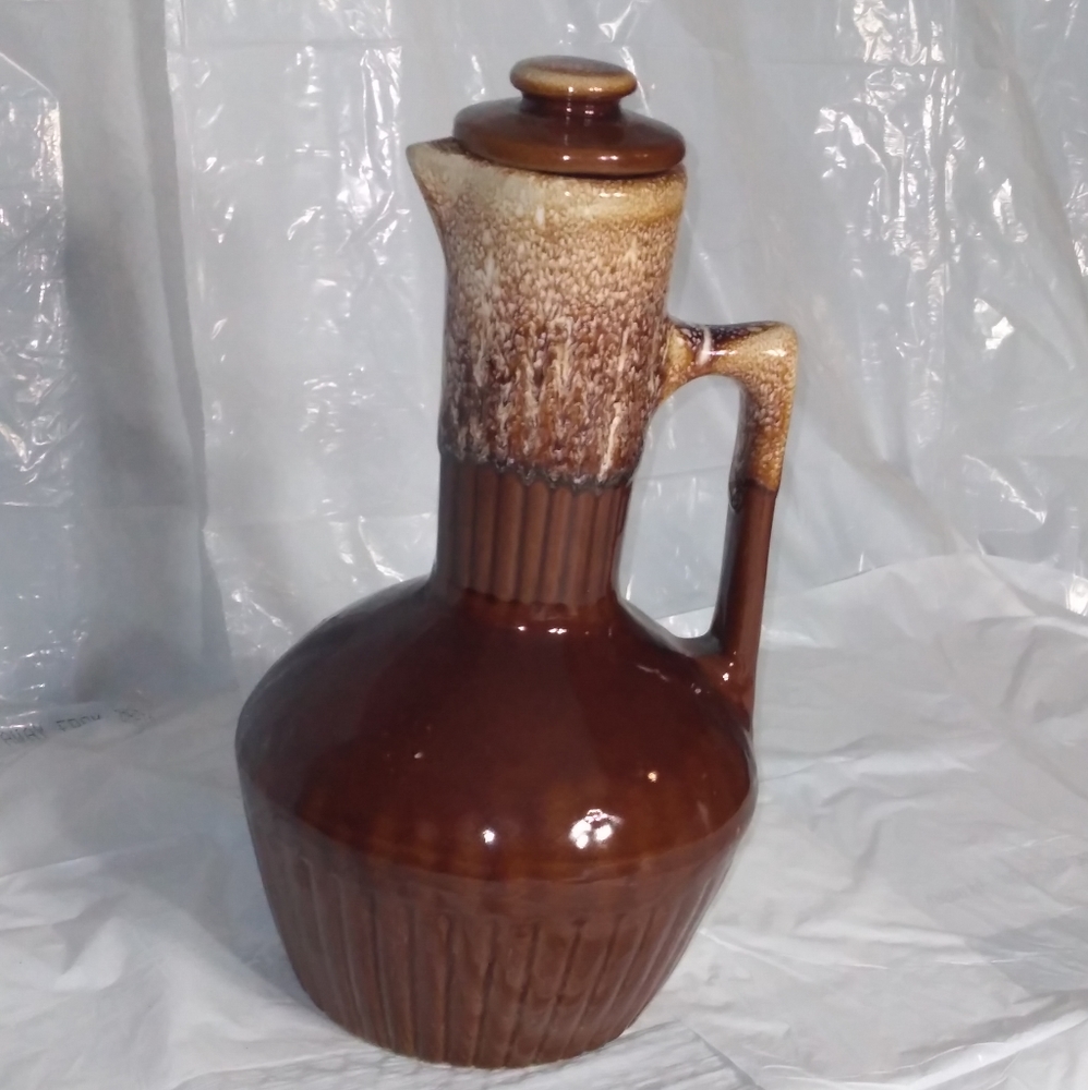ONE Monmouth Western Stoneware Pottery Carafe Jug Dripware Plainsman Pattern MCM